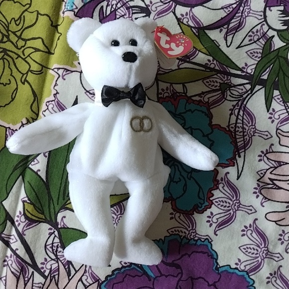 Ty "Mr and Mrs" Teddy Bear Beanie Baby Bundle - Picture 6 of 12